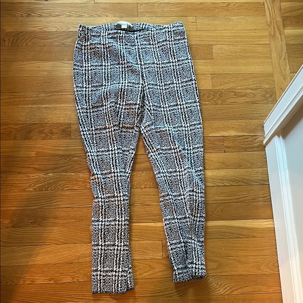 MICHAEL Michael Kors Black and White Plaid Skinny Pants
